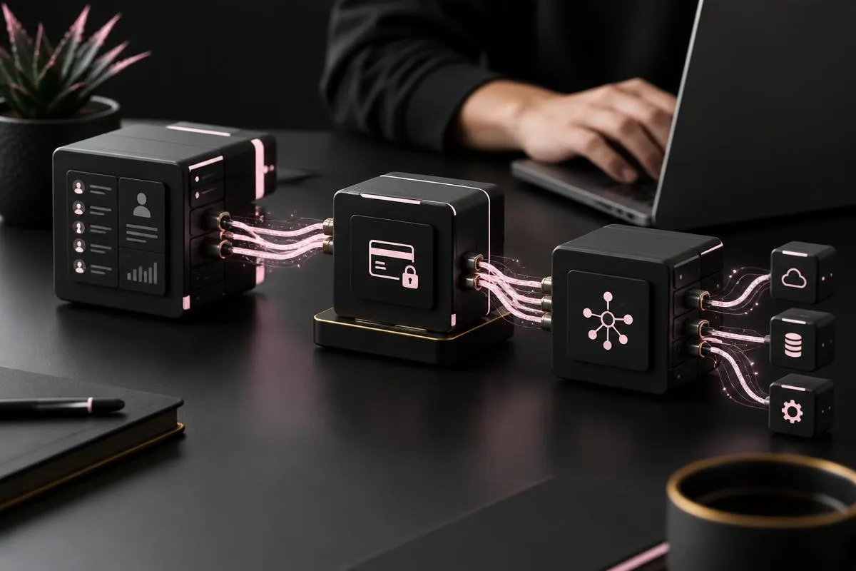 Módulos tecnológicos conectados para integrar sistemas y automatizar procesos